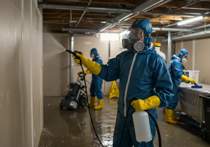 Basement Sanitization and Antimicrobial Treatment process in Greenwood, PA